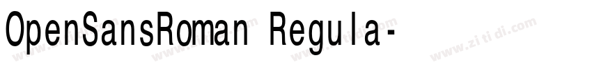 OpenSansRoman Regula字体转换